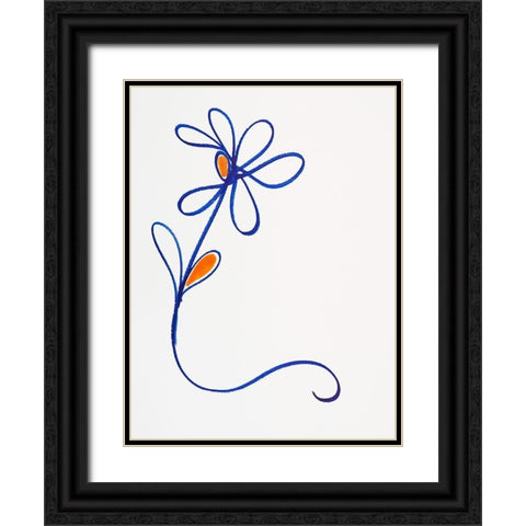 Wobbly Blooms I Black Ornate Wood Framed Art Print with Double Matting by Gianni, Katie