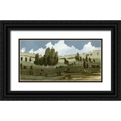Rolling Green III Black Ornate Wood Framed Art Print with Double Matting by Caroline, Emma