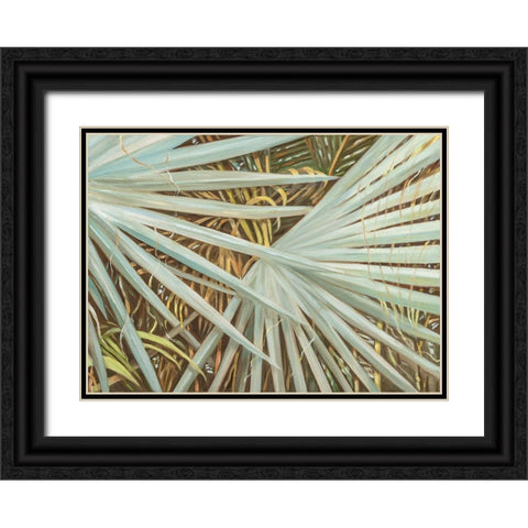 Suave Fronds Black Ornate Wood Framed Art Print with Double Matting by Wilkins, Suzanne