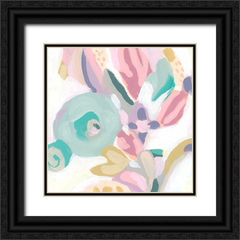 Floral Rapport  I Black Ornate Wood Framed Art Print with Double Matting by Vess, June Erica