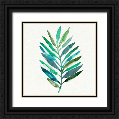 Watercolor Palm Impression IV Black Ornate Wood Framed Art Print with Double Matting by Warren, Annie