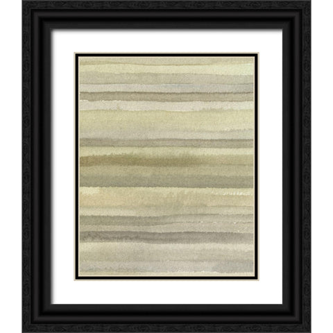 Lines in Neutral I Black Ornate Wood Framed Art Print with Double Matting by Caroline, Emma