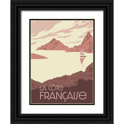 French Coast II Black Ornate Wood Framed Art Print with Double Matting by Green, Jacob