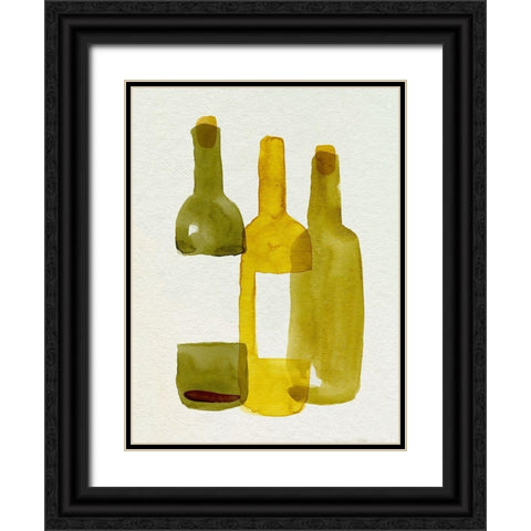 Bottle Collector I Black Ornate Wood Framed Art Print with Double Matting by Green, Jacob