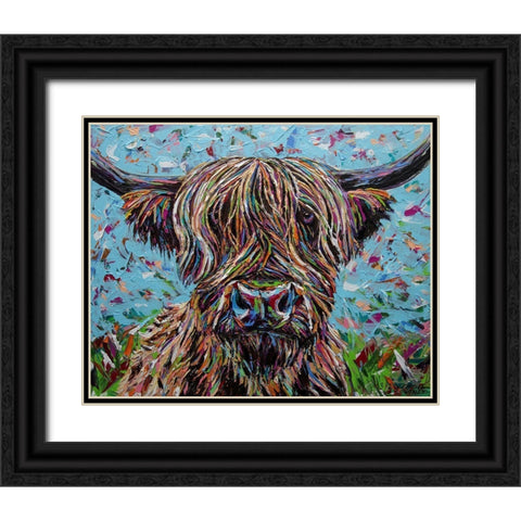 Cow From Another Planet I Black Ornate Wood Framed Art Print with Double Matting by Vitaletti, Carolee