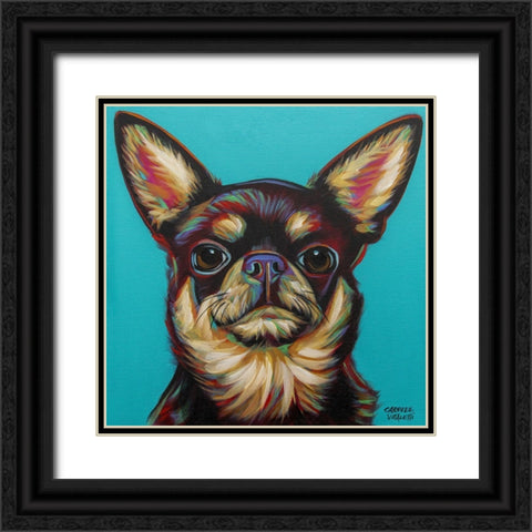 Blue Dark Chihuahua Black Ornate Wood Framed Art Print with Double Matting by Vitaletti, Carolee