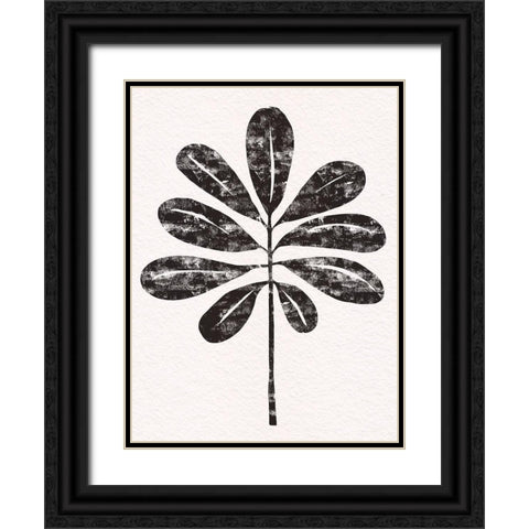 Pressed Tropical Leaf II Black Ornate Wood Framed Art Print with Double Matting by Warren, Annie