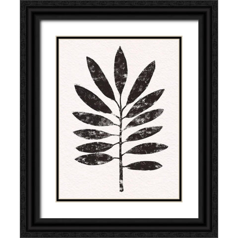 Pressed Tropical Leaf VI Black Ornate Wood Framed Art Print with Double Matting by Warren, Annie