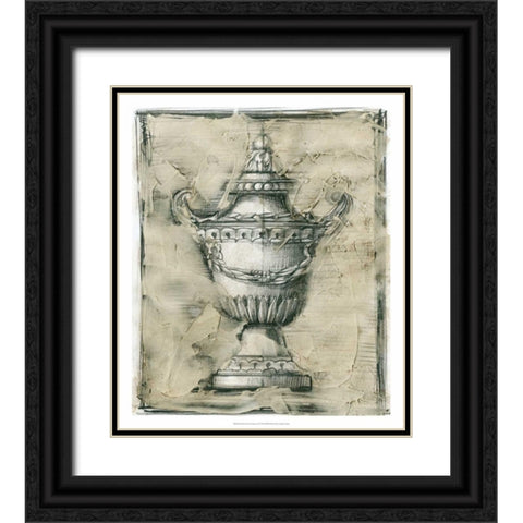 Printed Decorative Ornament IV Black Ornate Wood Framed Art Print with Double Matting by Harper, Ethan