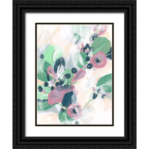 Tropical Branch Fresco II Black Ornate Wood Framed Art Print with Double Matting by Vess, June Erica