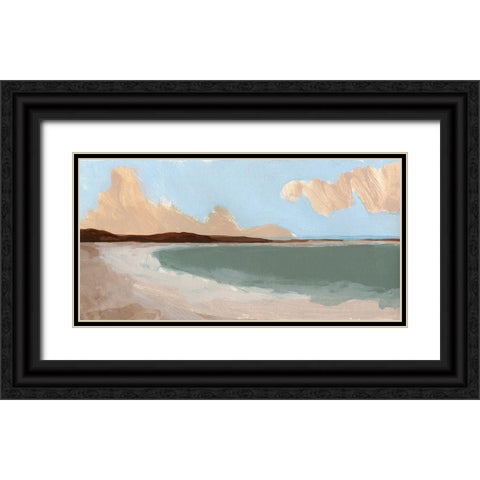 Long Shore I Black Ornate Wood Framed Art Print with Double Matting by Green, Jacob