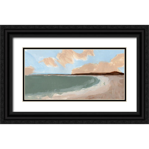 Long Shore II Black Ornate Wood Framed Art Print with Double Matting by Green, Jacob