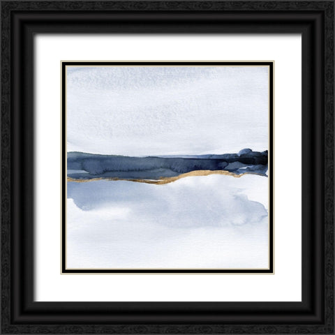 Bluish Haze II Black Ornate Wood Framed Art Print with Double Matting by Green, Jacob