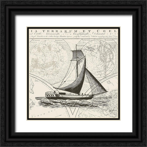 Anchors Away IV Black Ornate Wood Framed Art Print with Double Matting by Barnes, Victoria