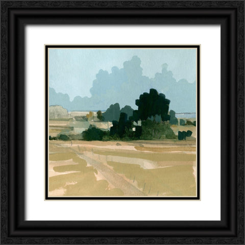 Muted Distant Shoreline II Black Ornate Wood Framed Art Print with Double Matting by Caroline, Emma