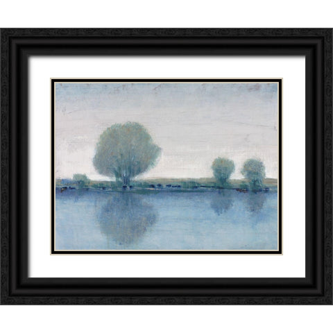 Afternoon Reflection I Black Ornate Wood Framed Art Print with Double Matting by OToole, Tim