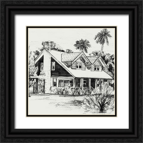 Sweet Home VI Black Ornate Wood Framed Art Print with Double Matting by Wang, Melissa