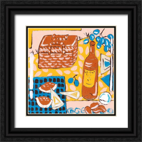 Picnic Day III Black Ornate Wood Framed Art Print with Double Matting by Wang, Melissa