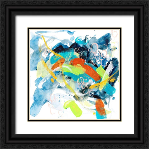 Wave and Bubbles IV Black Ornate Wood Framed Art Print with Double Matting by Wang, Melissa