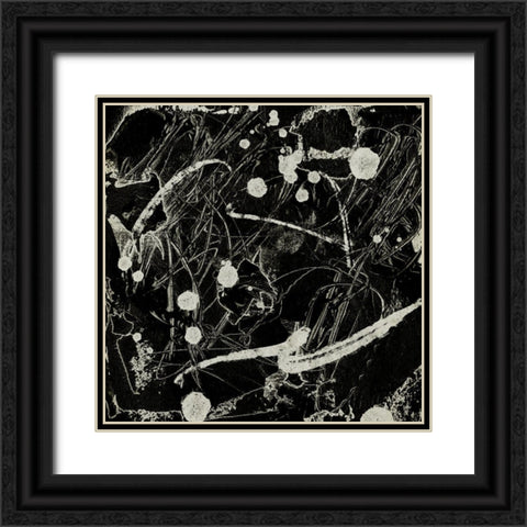 Ink Line Abstract VI Black Ornate Wood Framed Art Print with Double Matting by Wang, Melissa