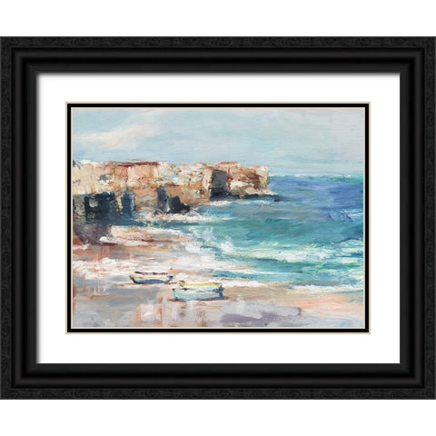 Sea Cliff Study I Black Ornate Wood Framed Art Print with Double Matting by Harper, Ethan