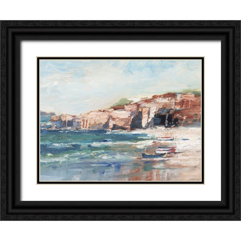 Sea Cliff Study II Black Ornate Wood Framed Art Print with Double Matting by Harper, Ethan