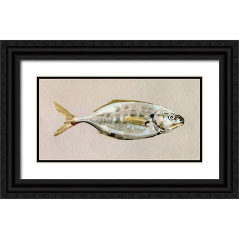 Fresh Fish Study I Black Ornate Wood Framed Art Print with Double Matting by Caroline, Emma
