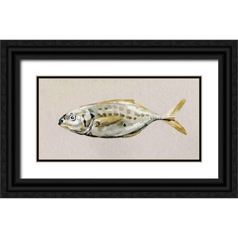 Fresh Fish Study II Black Ornate Wood Framed Art Print with Double Matting by Caroline, Emma