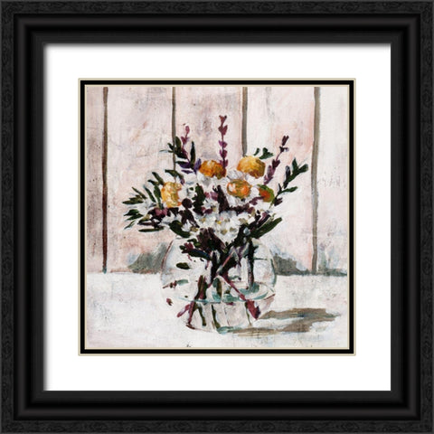 In A Glass I Black Ornate Wood Framed Art Print with Double Matting by Wang, Melissa