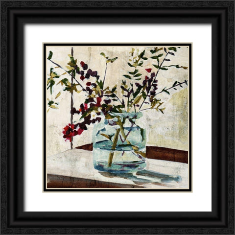 In A Glass II Black Ornate Wood Framed Art Print with Double Matting by Wang, Melissa