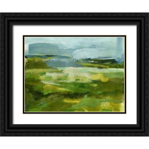 Emerald View I Black Ornate Wood Framed Art Print with Double Matting by Barnes, Victoria