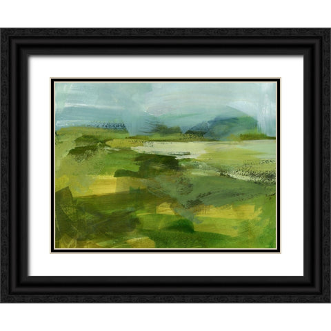 Emerald View IV Black Ornate Wood Framed Art Print with Double Matting by Barnes, Victoria