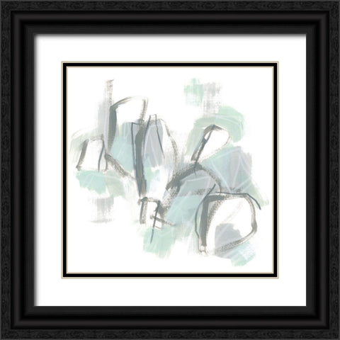 Frost Lichen III Black Ornate Wood Framed Art Print with Double Matting by Vess, June Erica