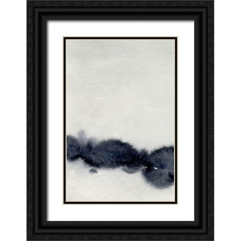 Ink Bleed Landscape I Black Ornate Wood Framed Art Print with Double Matting by Caroline, Emma