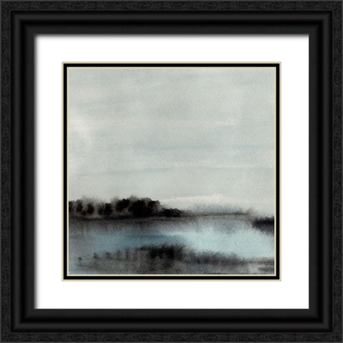 Hazed Horizon I Black Ornate Wood Framed Art Print with Double Matting by Warren, Annie