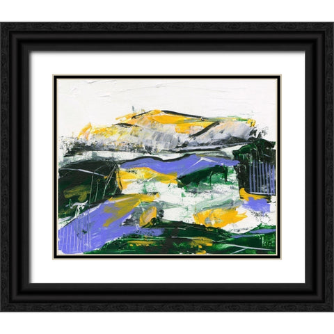 Silent Mountain I Black Ornate Wood Framed Art Print with Double Matting by Wang, Melissa