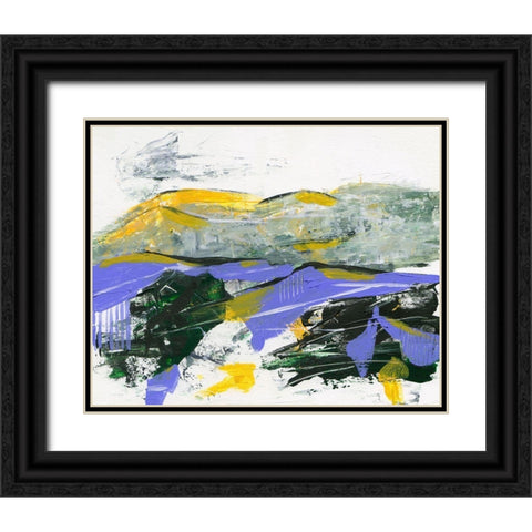 Silent Mountain IV Black Ornate Wood Framed Art Print with Double Matting by Wang, Melissa
