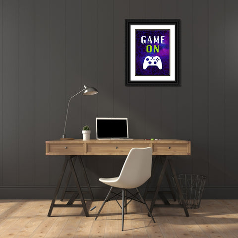 Its Game On II Black Ornate Wood Framed Art Print with Double Matting by Barnes, Victoria