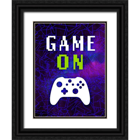 Its Game On II Black Ornate Wood Framed Art Print with Double Matting by Barnes, Victoria
