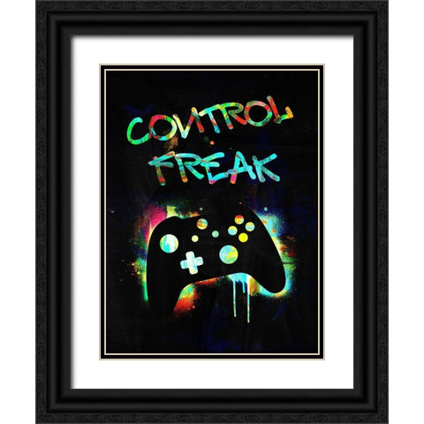 Gamer Tag I Black Ornate Wood Framed Art Print with Double Matting by Barnes, Victoria