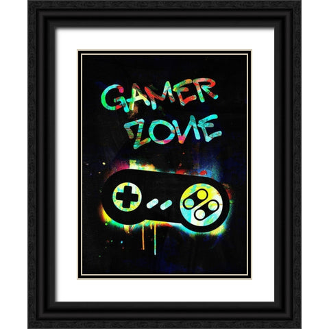 Gamer Tag IV Black Ornate Wood Framed Art Print with Double Matting by Barnes, Victoria