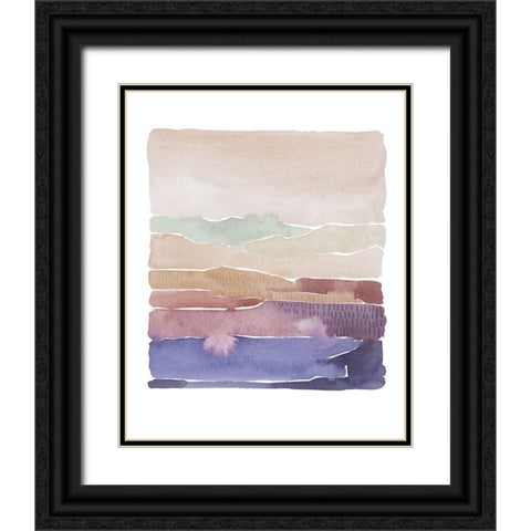 Valley of Color I Black Ornate Wood Framed Art Print with Double Matting by Popp, Grace