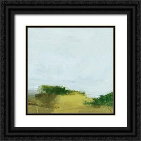 Rolling Hillside Impression I Black Ornate Wood Framed Art Print with Double Matting by Barnes, Victoria