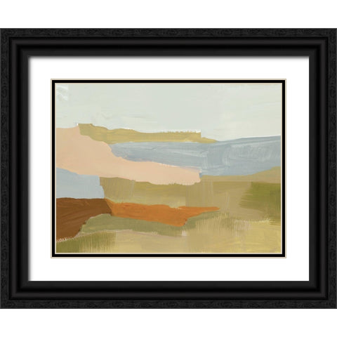 Stacked Landscape IV Black Ornate Wood Framed Art Print with Double Matting by Barnes, Victoria