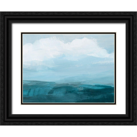 Azure Rising II Black Ornate Wood Framed Art Print with Double Matting by Barnes, Victoria