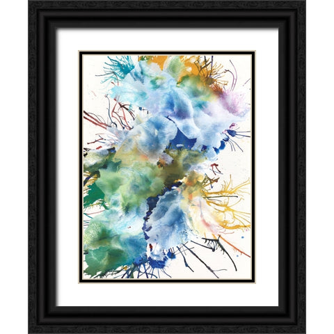 Like An Iris I Black Ornate Wood Framed Art Print with Double Matting by Fuchs, Jodi