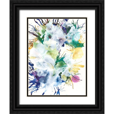 Like An Iris II Black Ornate Wood Framed Art Print with Double Matting by Fuchs, Jodi