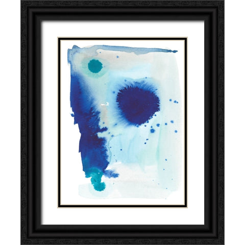 Spare Blue II Black Ornate Wood Framed Art Print with Double Matting by Fuchs, Jodi