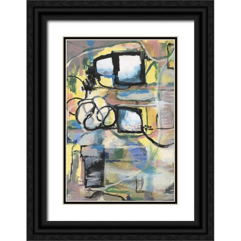 Memory Screen I Black Ornate Wood Framed Art Print with Double Matting by Willett, Michael