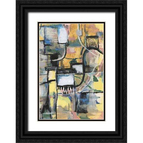 Memory Screen II Black Ornate Wood Framed Art Print with Double Matting by Willett, Michael